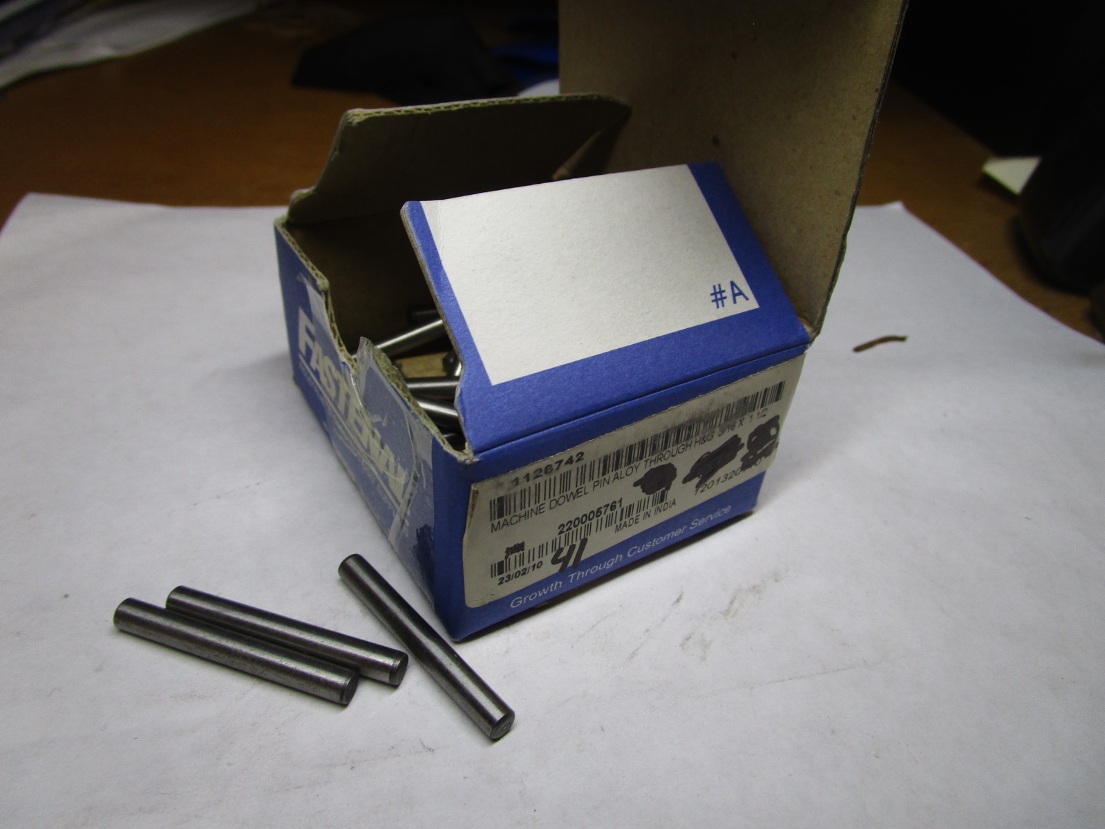 3/16″ x 1-1/2″ Bright Finish Alloy Steel Standard Dowel Pin QTY 41