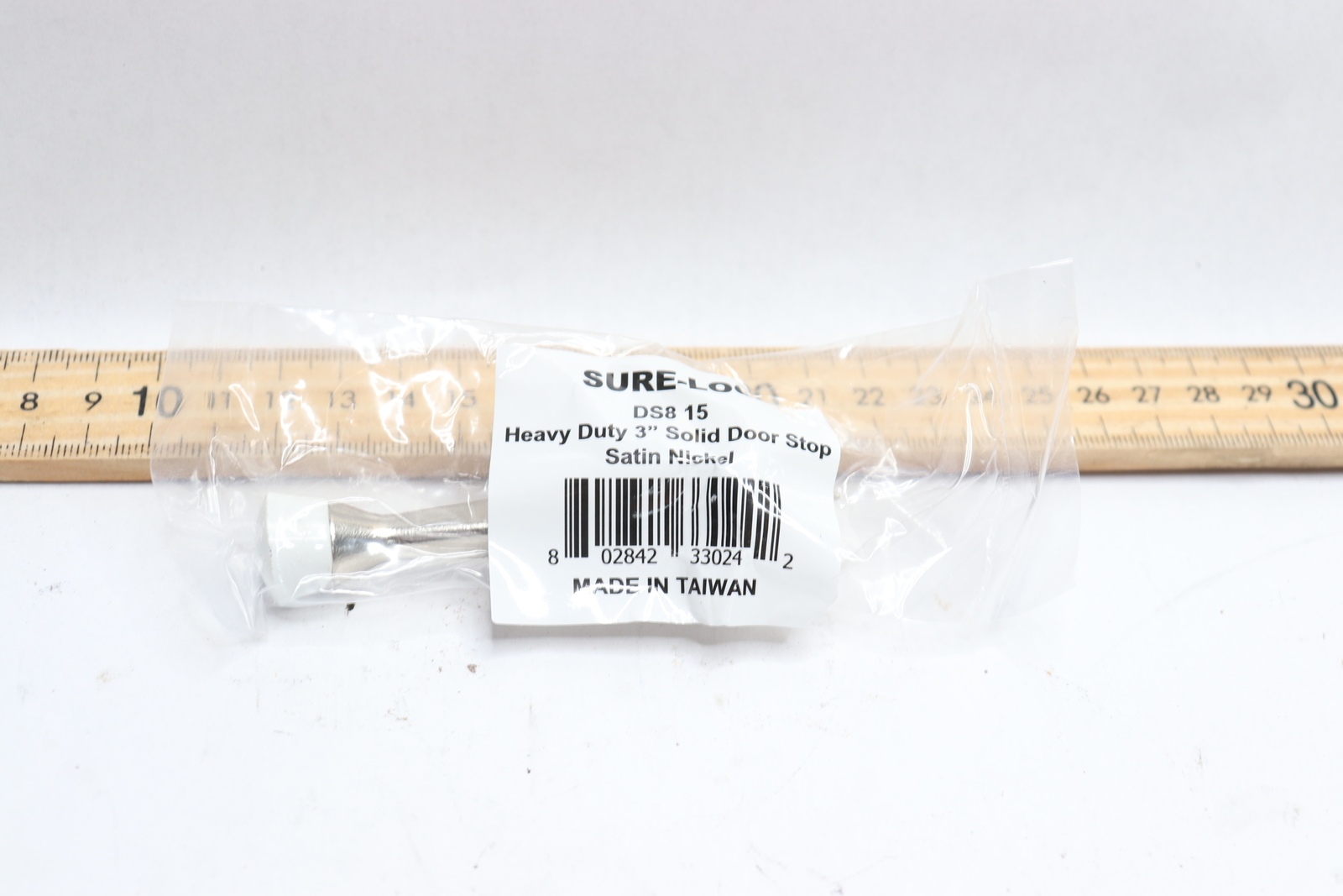 Sure-Loc Heavy Duty Solid Door Stop Satin Nickel 3″ DS8 15