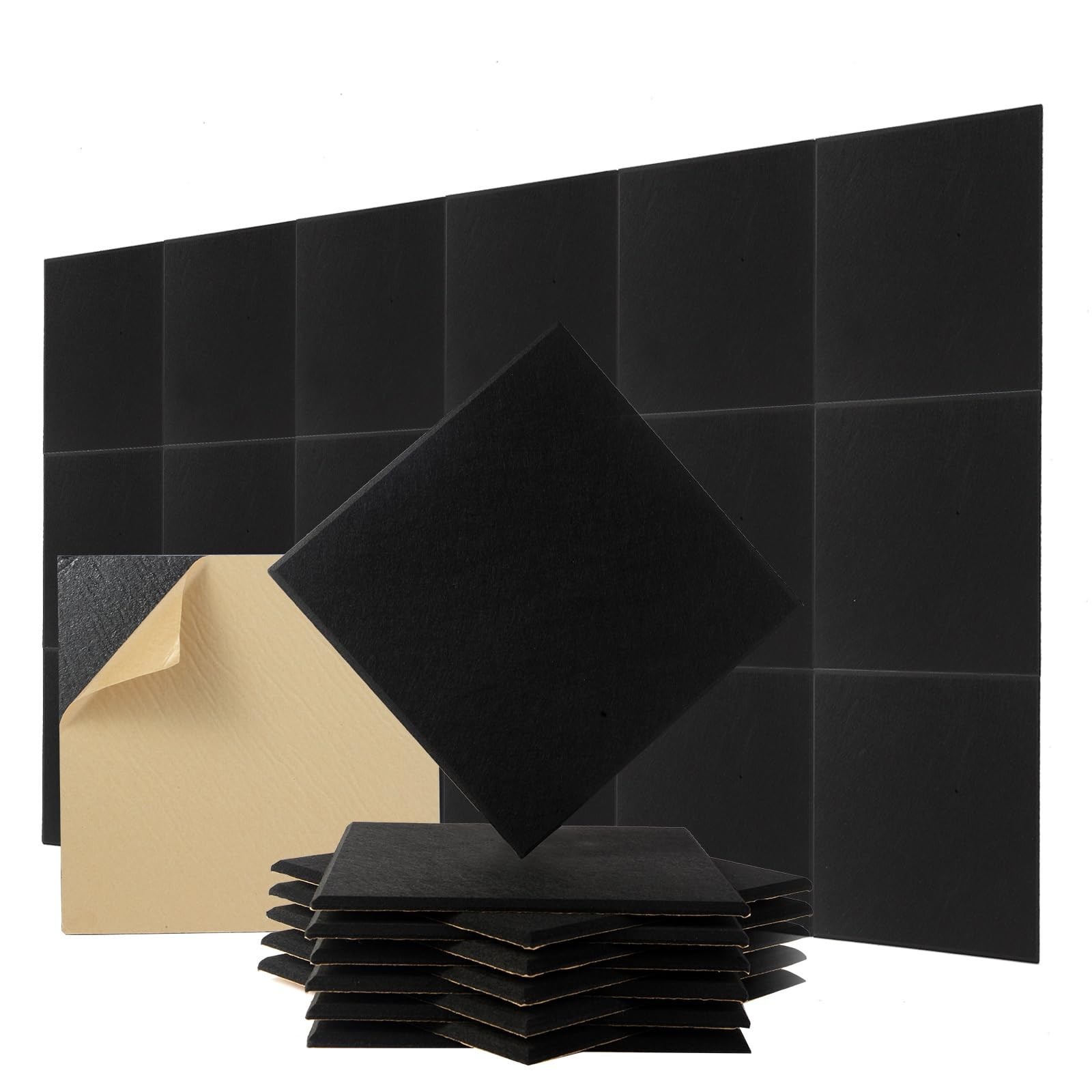 Acoustic Wall Panels – Noise Cancelling Tiles for Home Studio & Office – Qual…