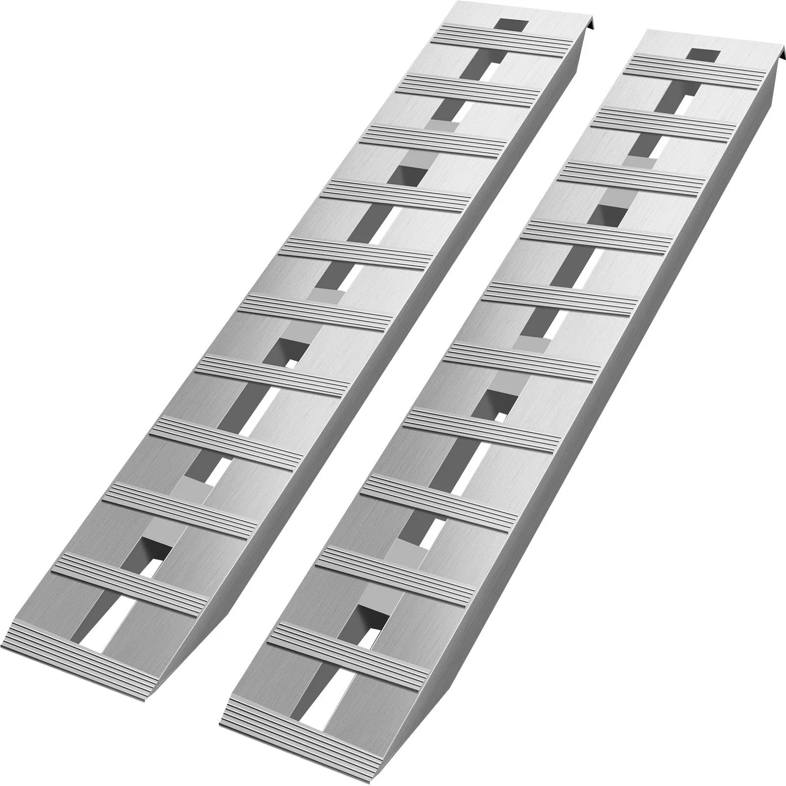 60” X 12” Aluminum Trailer Ramps 6000LBS Total Beavertail Hook End 1 Pair