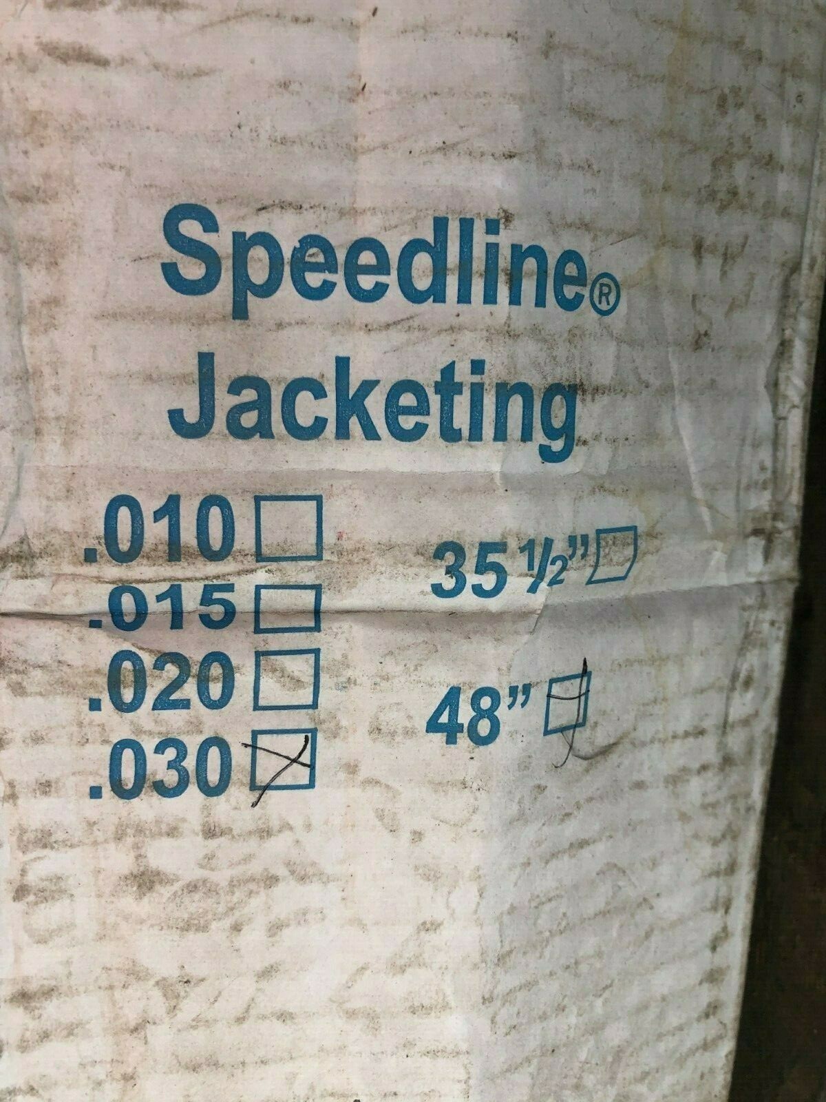 Speedline Jacketing PVC .030″ x 48″ for insulation