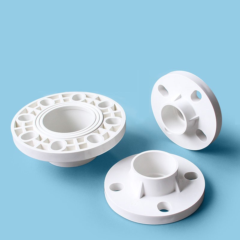 PVC Floor Flange Pipe Fitting White Wall Mount Fittings Solvent Weld 20mm~200mm