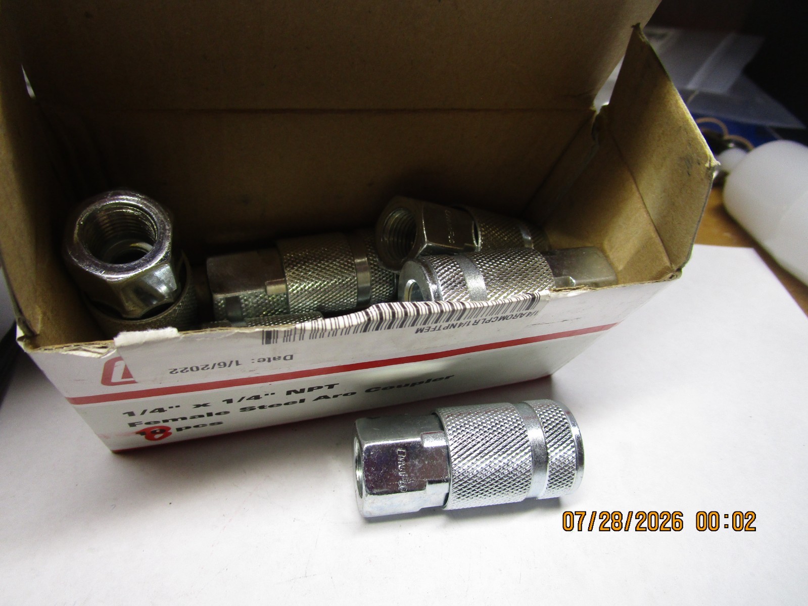 1/4″ ARO x 1/4″ Female NPT Steel Coupler QTY 8