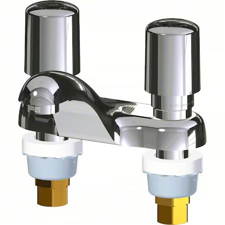Chicago Faucet 802-V765abcp Lavatory Faucet, 125 Psi, Metal Handle