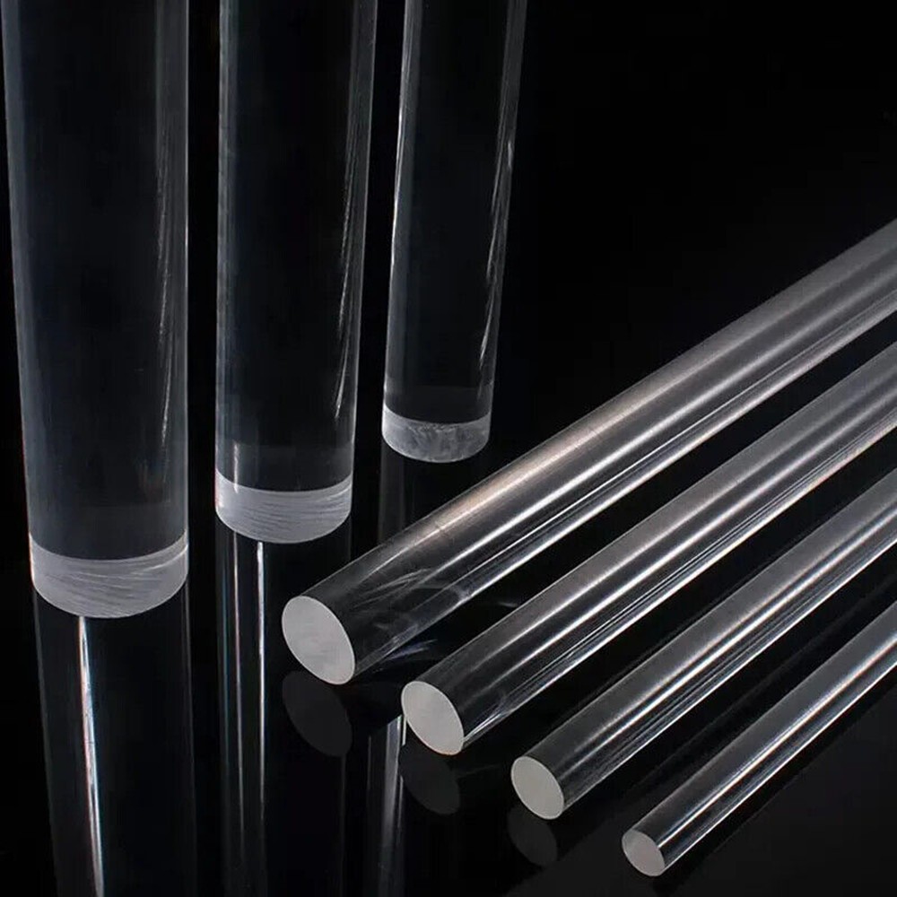 Transparent Acrylic Plastic Plexiglass Solid Rod PMMA Round Bar Organic Glass