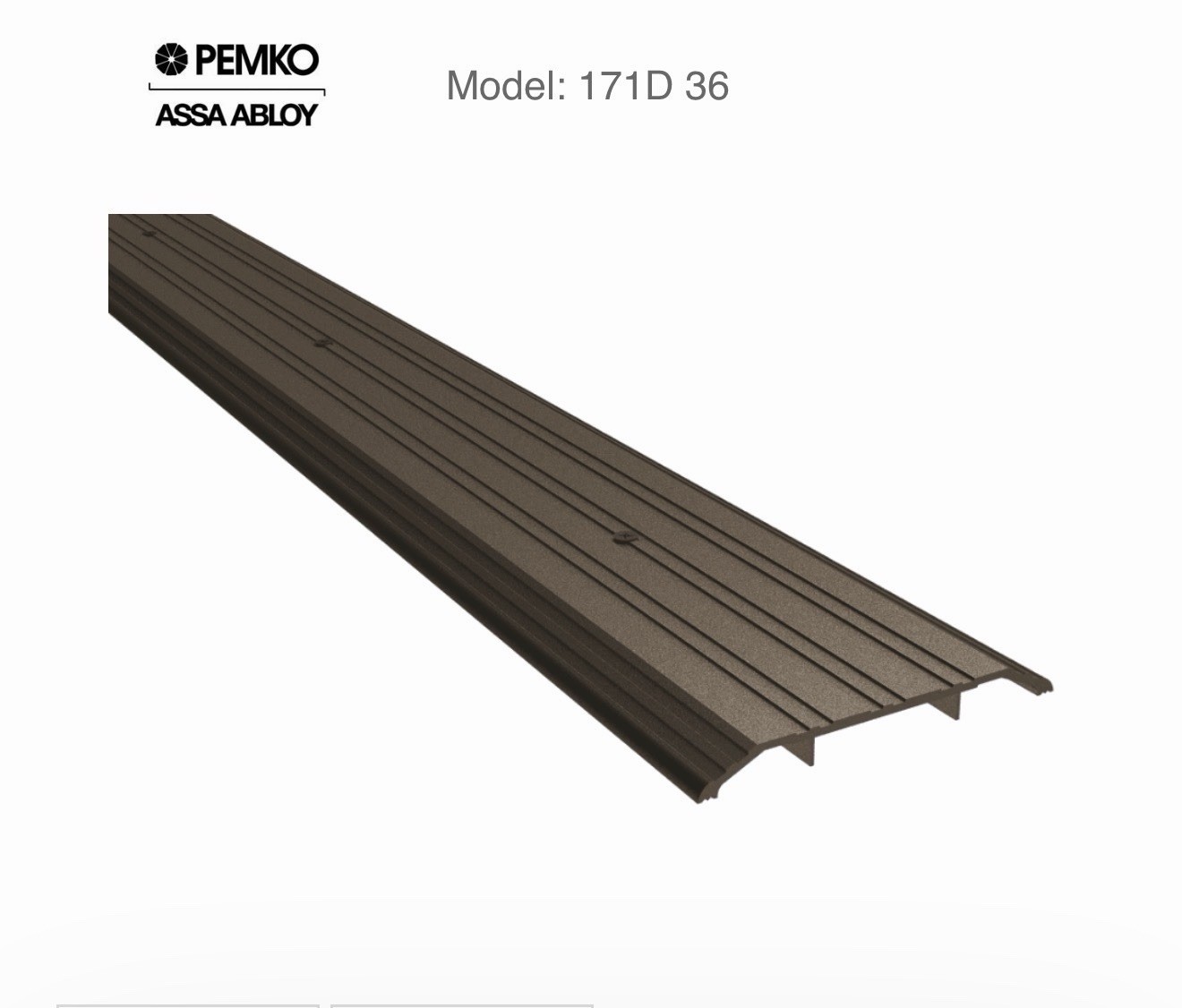 PEMKO 171D 36 171 10BE 36.0000 Bronze Threshold Dark Bronze Commercial 36 in