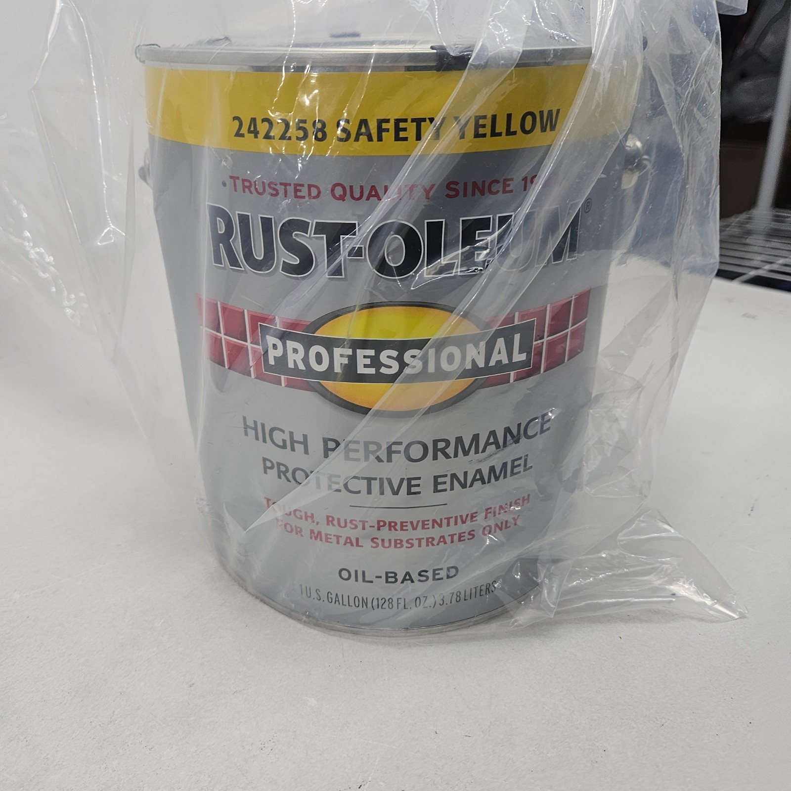 RUST-OLEUM PROFESSIONAL 1 Gal Safety Yellow Protective Oil Enamel 242258