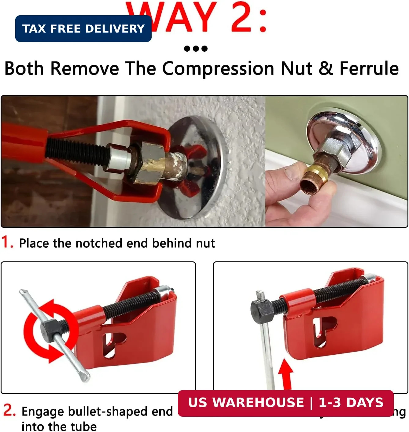 Compression Sleeve Puller Tool for Ferrule Puller for 1/2″ Copper Water Compress