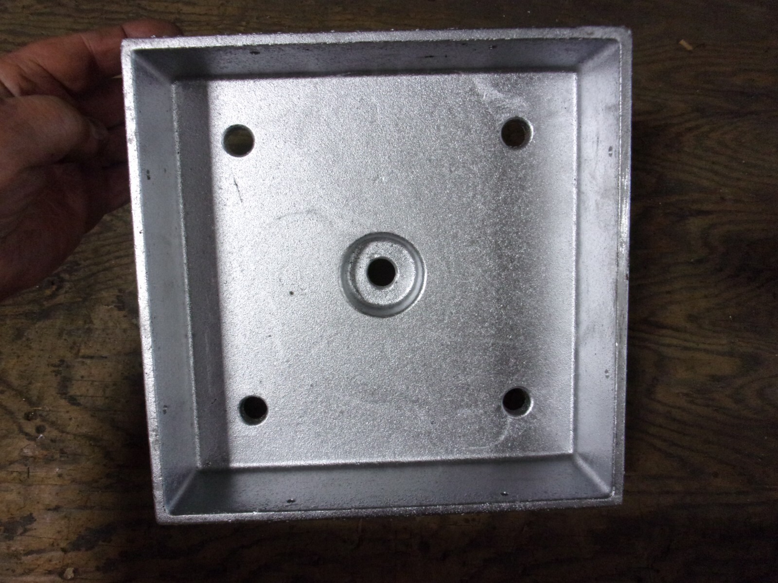 ROUGH CUT, Post Base, Anchored 8×8 Heavy Cast Aluminum MADE IN USA