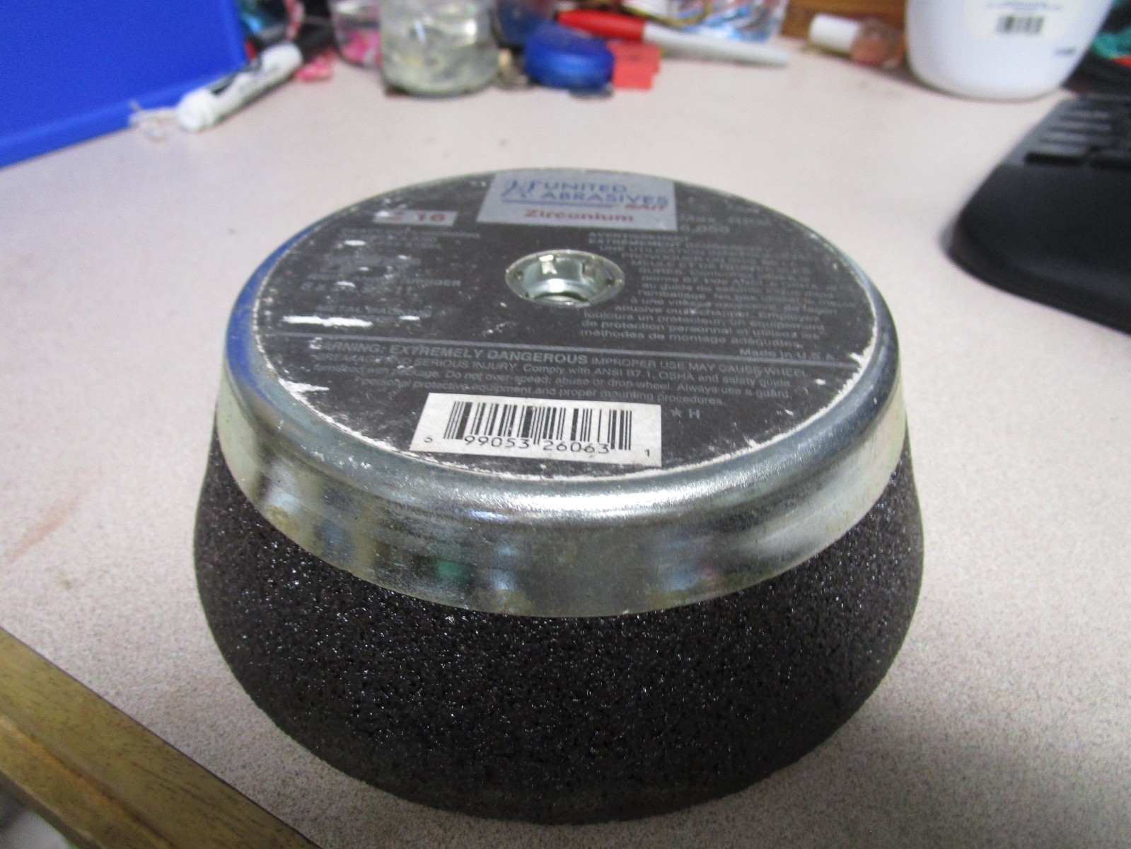 UNITED ABRASIVES/SAIT Cup Abrasive Wheel 6x2x5811Zirc