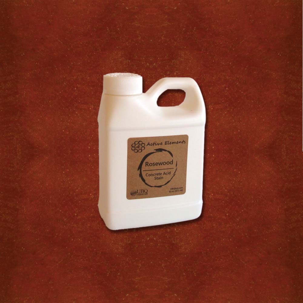 Acid stain for small concrete projects Rosewood dark red to brown 16oz