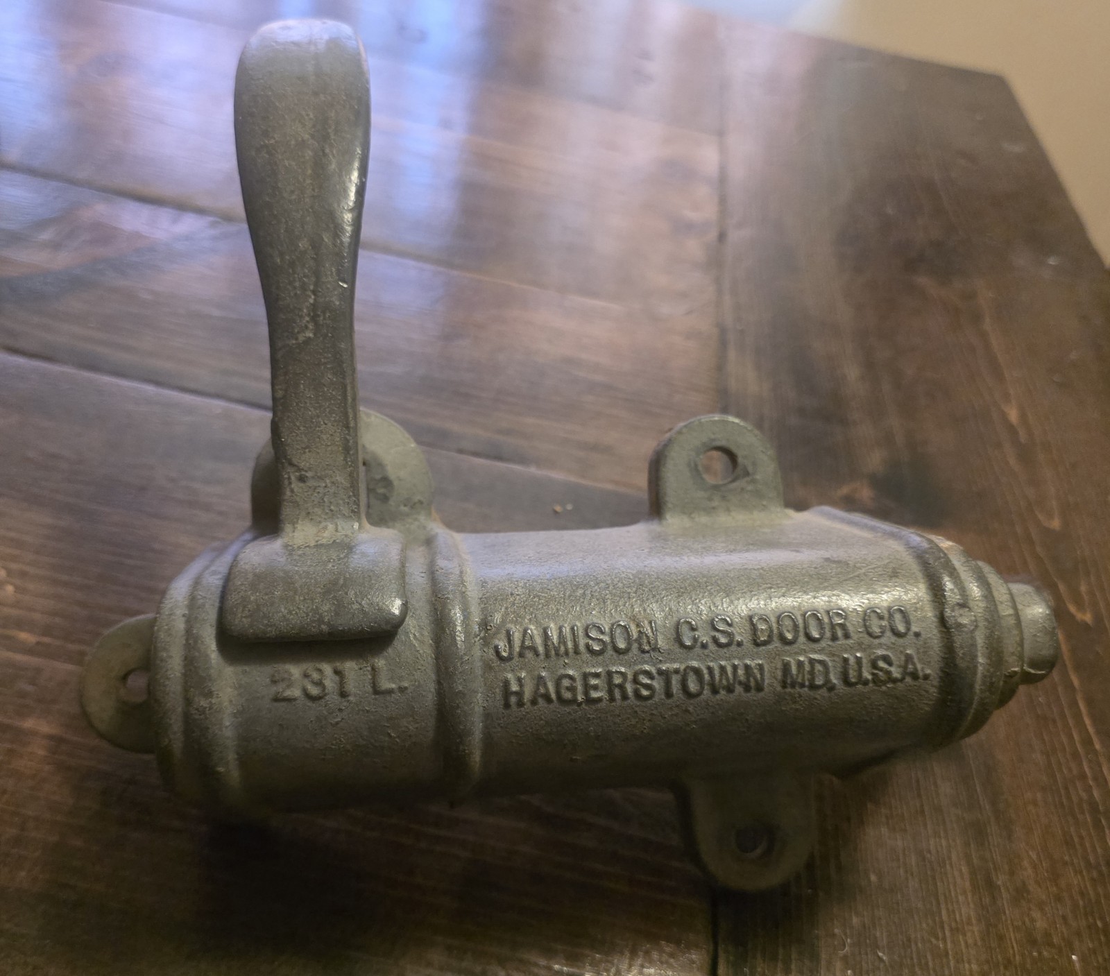 JAMISON C.S DOOR CO. HEAVY GALVANIZED DOOR HANDLE HINGE 1930’S-1950’S