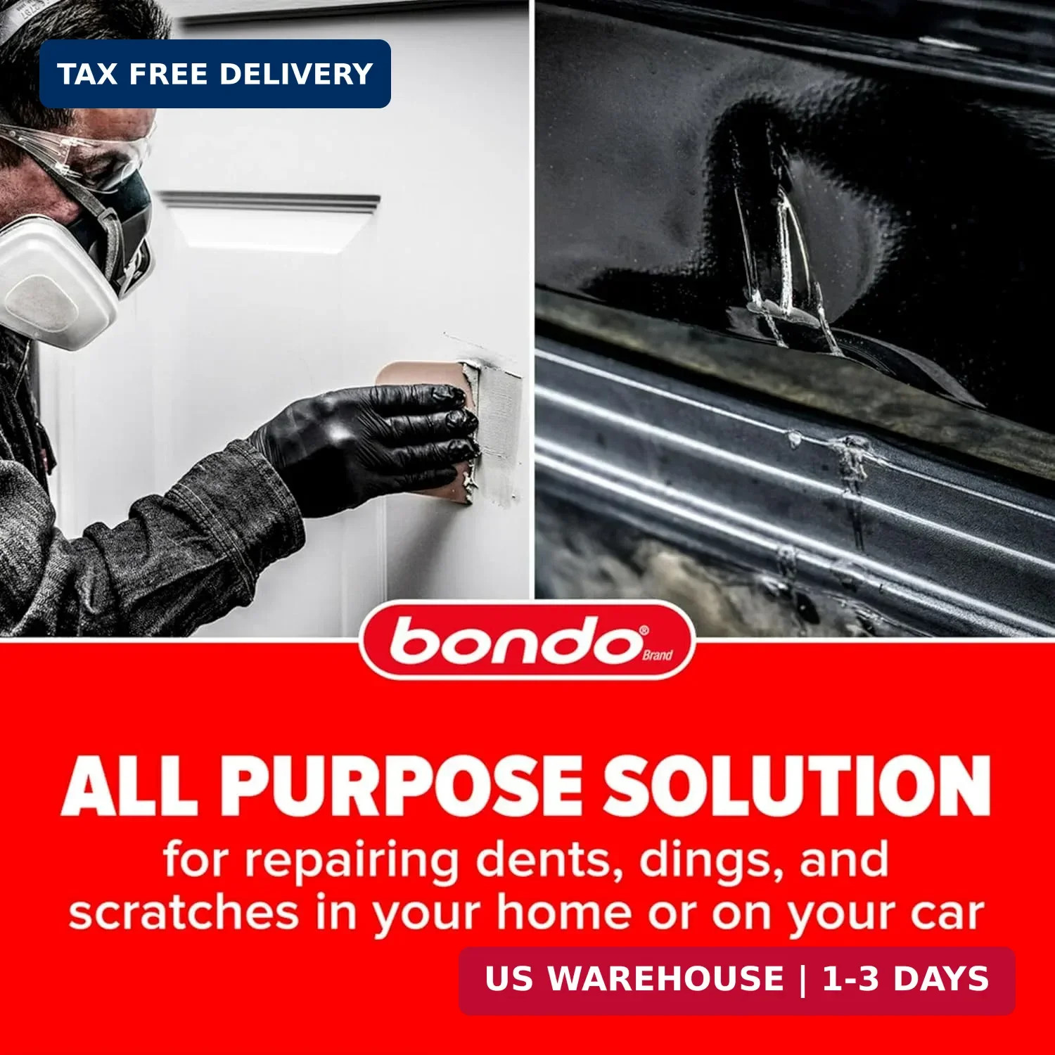 Bondo Body Filler, Original Formula for Fast, Easy Repair & Restoration for your
