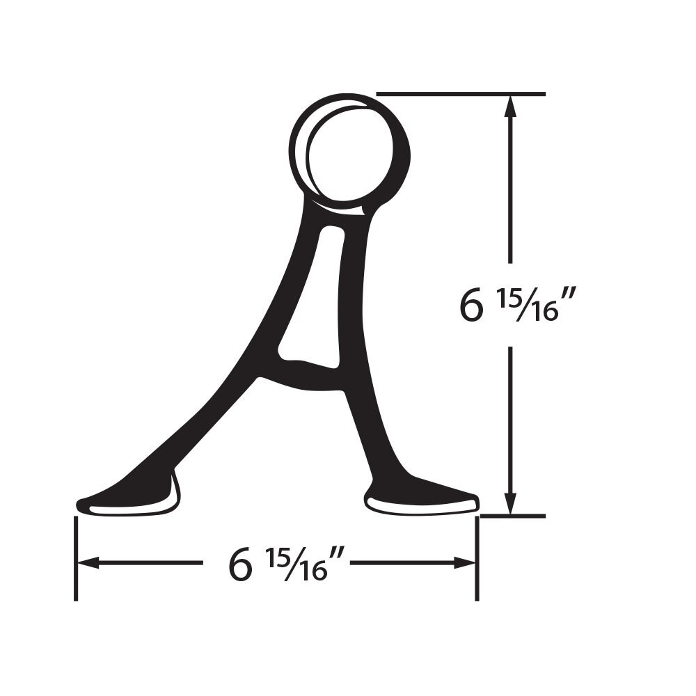 2″ Dia. Matte Black Finish Floor Mount Footrail Bracket for 2″ O.D. Tubing