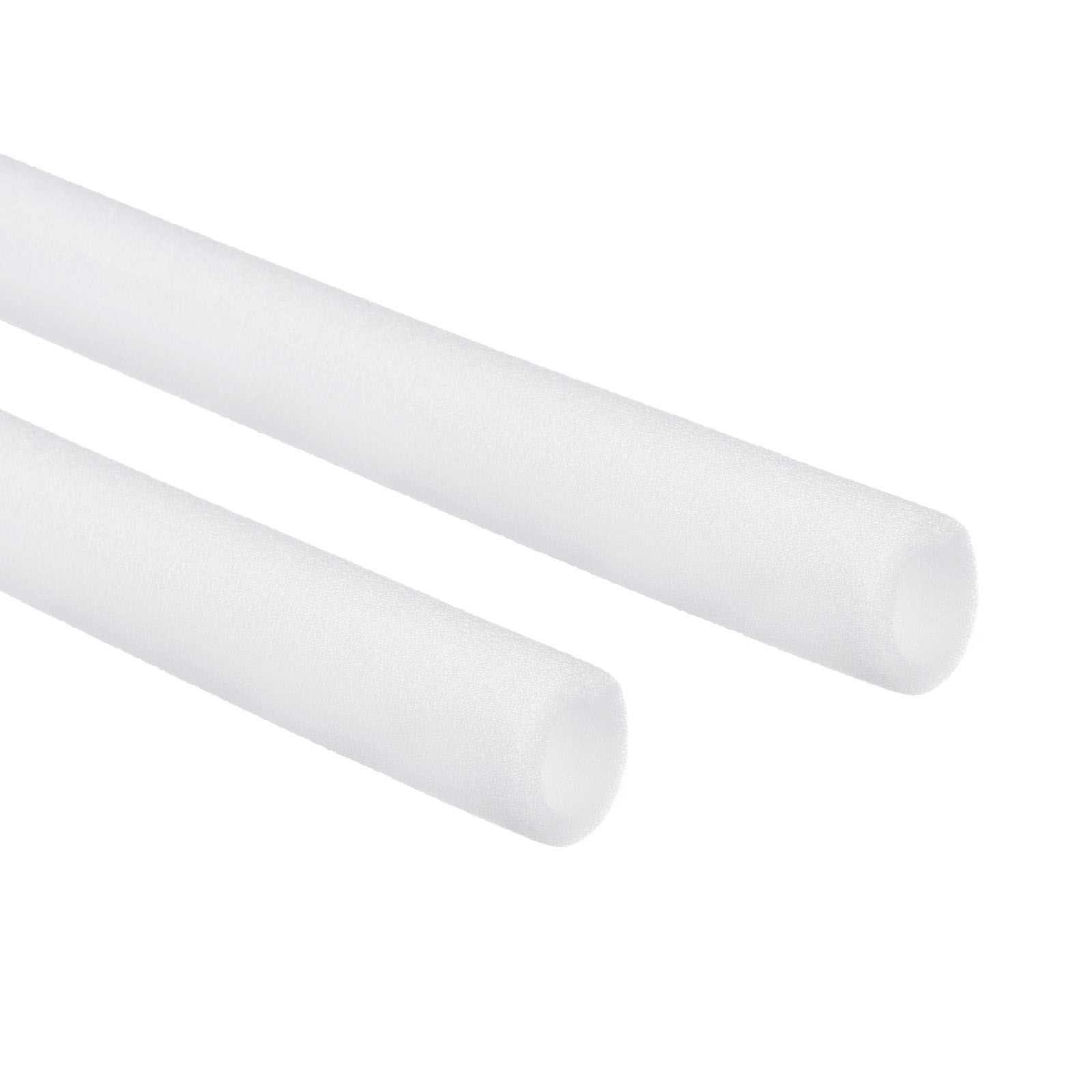 2PCS Foam Tube Sponge Protective Sleeve Heat Preservation 0.8″ ID 1.2″ OD White