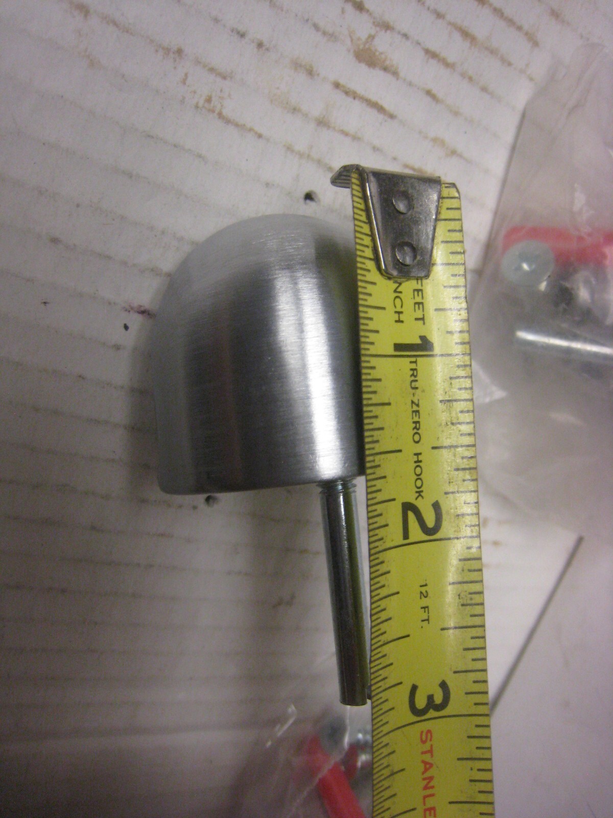 2 DON-JO 26D High Dome DOOR Stop Floor Mount bumper Satin Chrome 1- 5/8″ tall