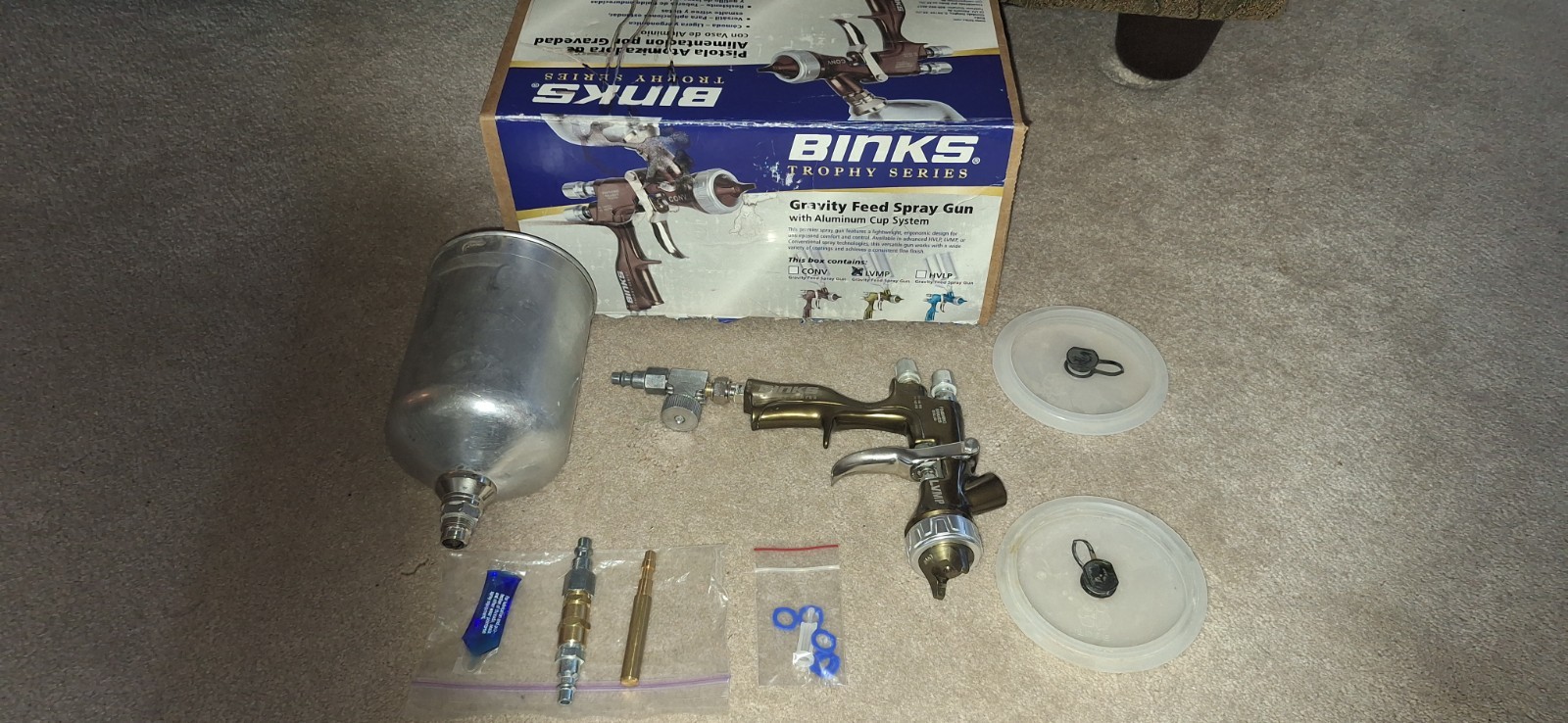 Binks Trophy Gravity Spray LVMP 1.4 Mm Tip 2466-14LV-23SG