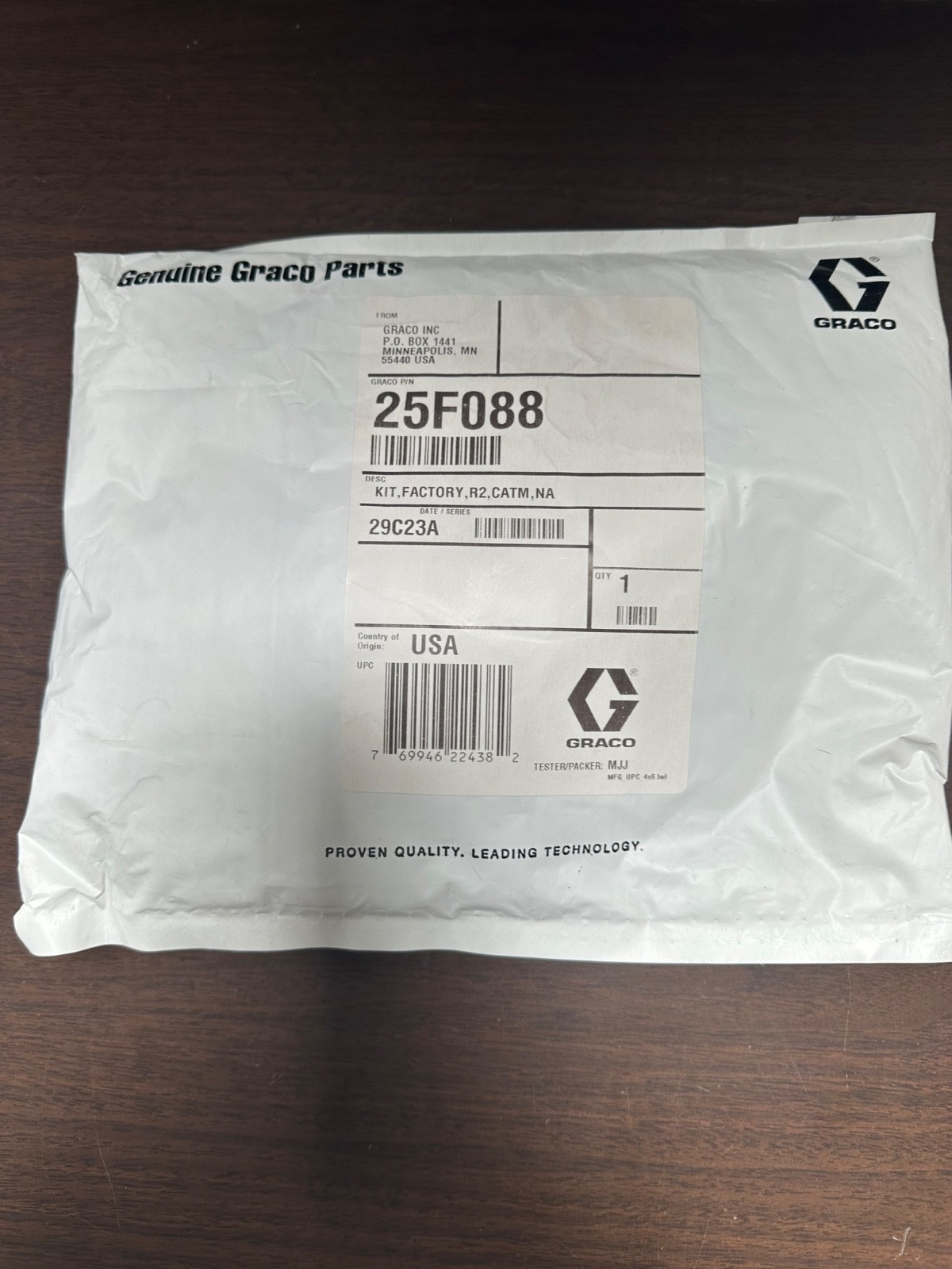Graco 25F088 Kit Factory R2, CATM, NA