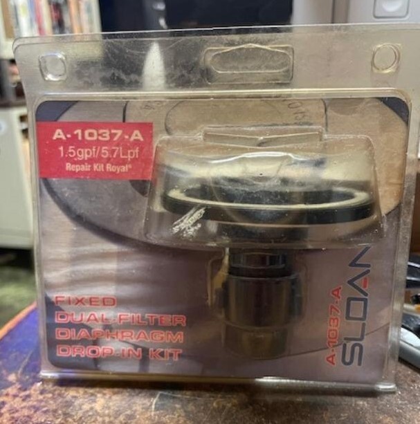 Sloan – Fixed Dual-Filter Diaphragm Drop-In Kit – P/N: A-1037-A (NOS)