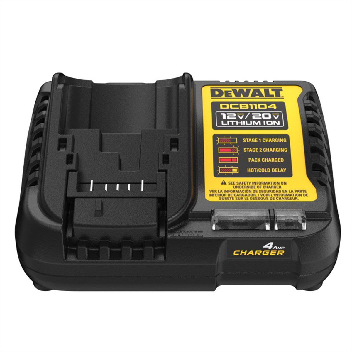 DCB1104DeWalt 12V MAX / 20V MAX / FLEVOLT 4 Amp Charger