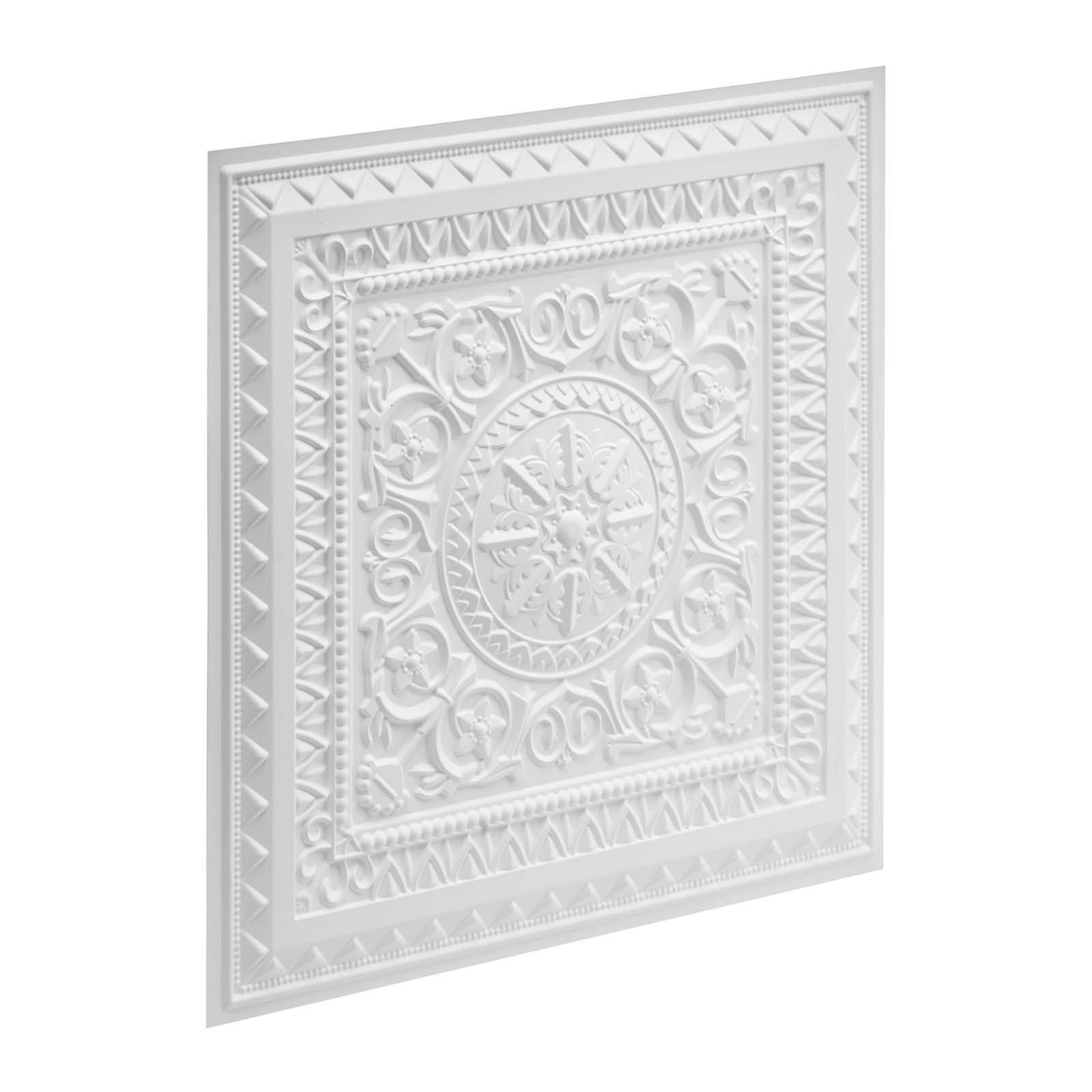 Uimoso 24 x 24 in PVC Ceiling Tiles, 12-Pack, 3D Geometric Design for Interiors