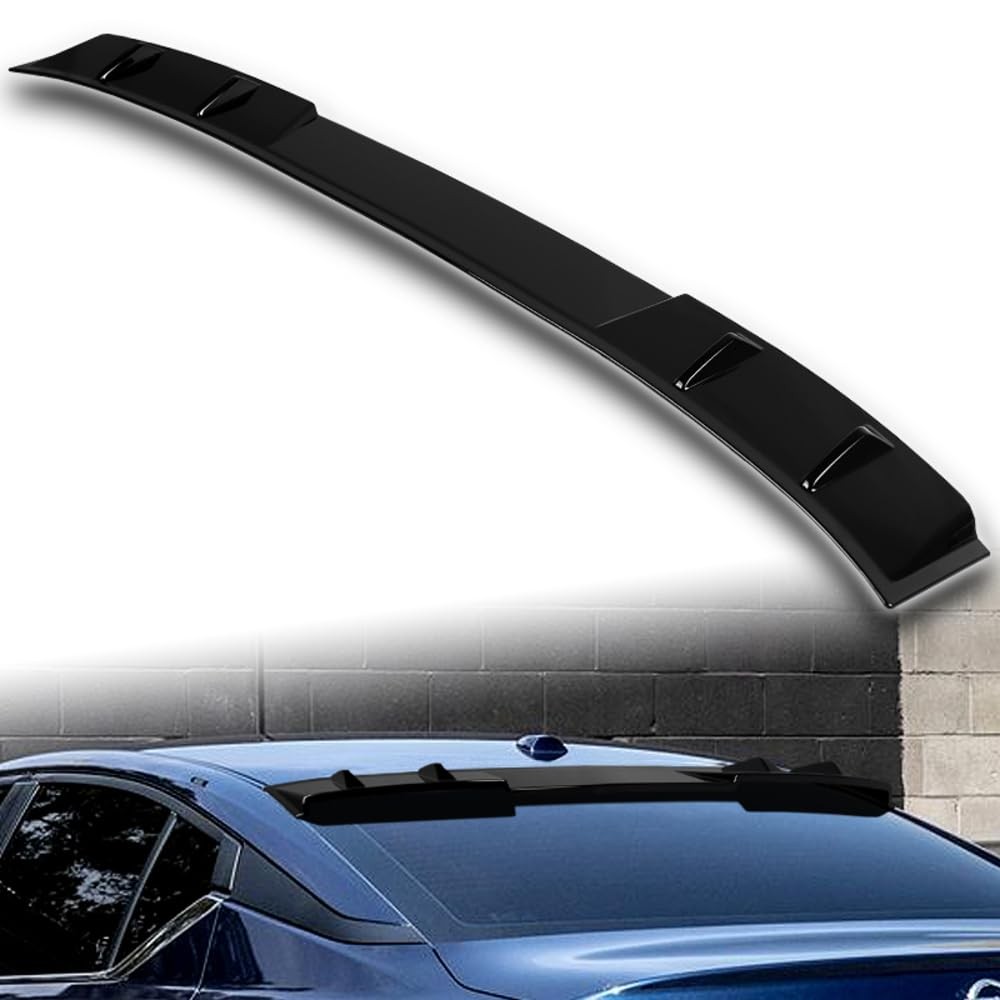 Rear Window Roof Visor Spoiler Wing ABS Pearl Black For Nissan Altima 2019-2025