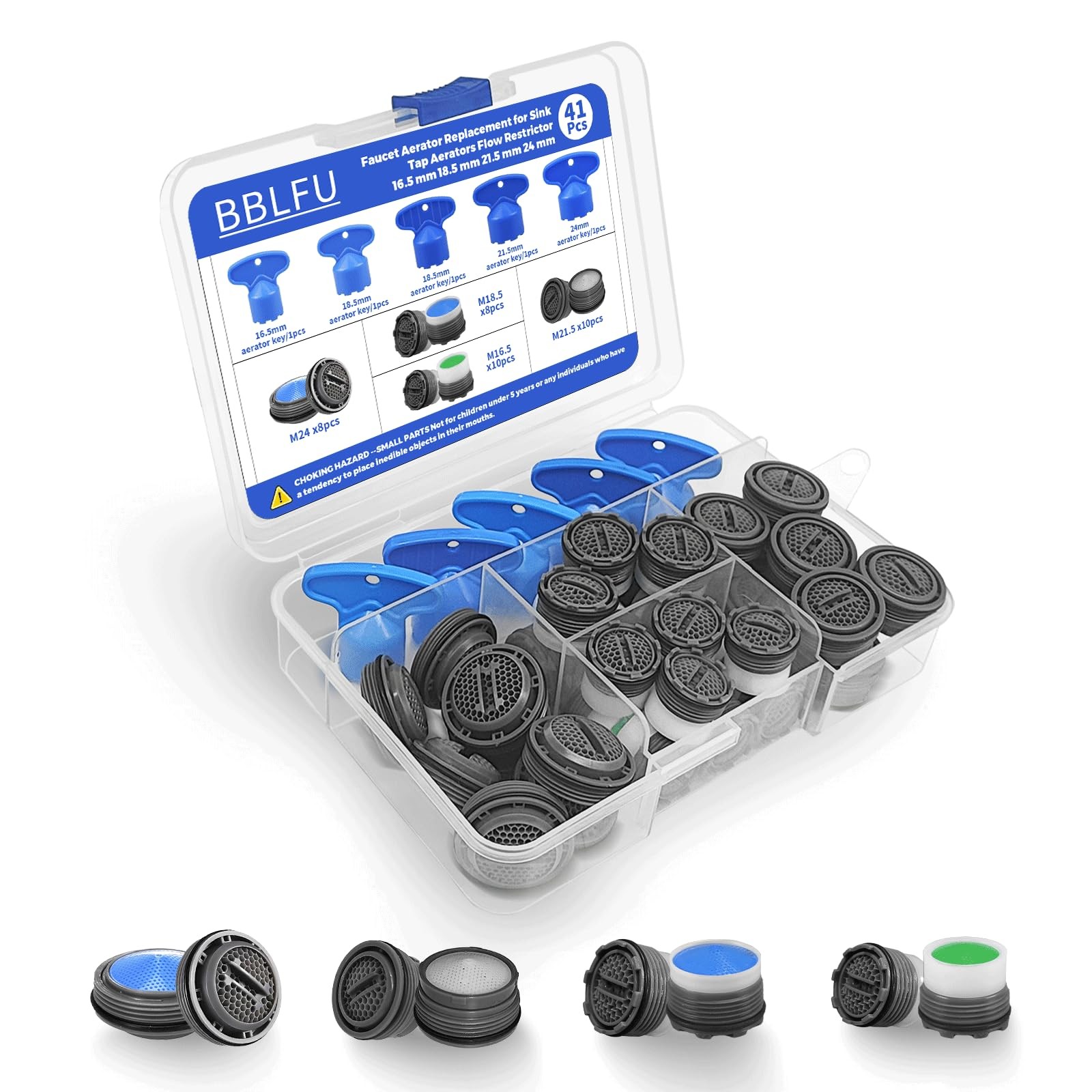 BBLFU 36Pcs Faucet Aerator Kit with 5 Sizes Key Removal Tools,…