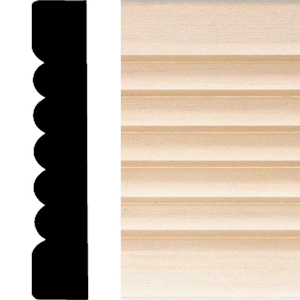 737 – 3/4 in X 4 In. X 7 Ft. Basswood Wood Ribbed Flute Casing Moulding