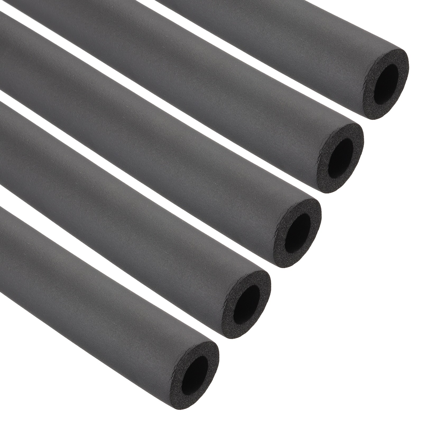 5Pcs 3/4″(19mm) ID x 6Ft Pipe Insulation Foam Tube Black