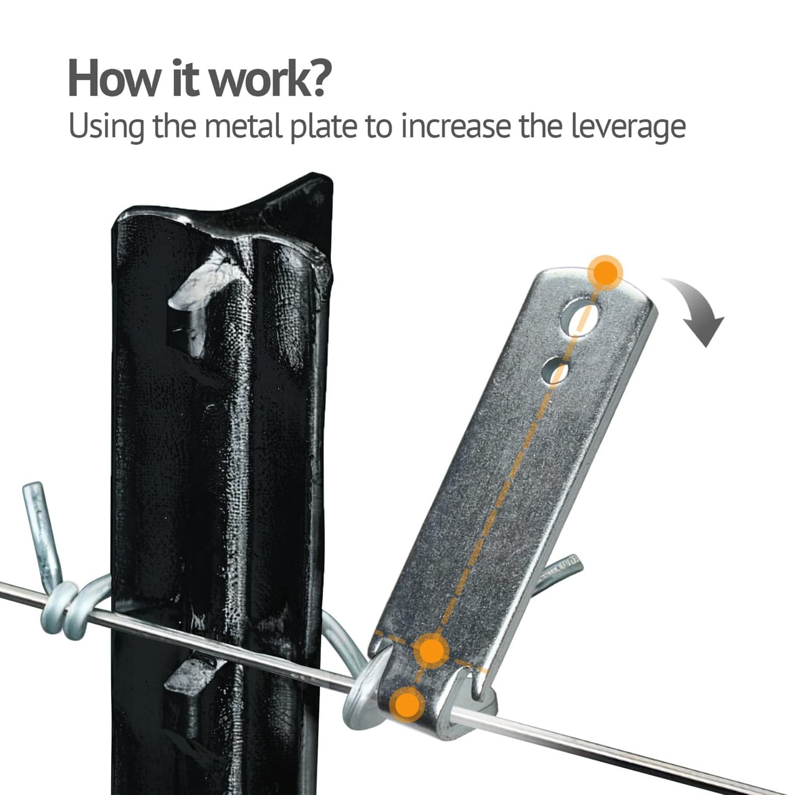 Quantfire Fence Wire Twister for T Post Clips, Barb Twisting Tool 2 PACK