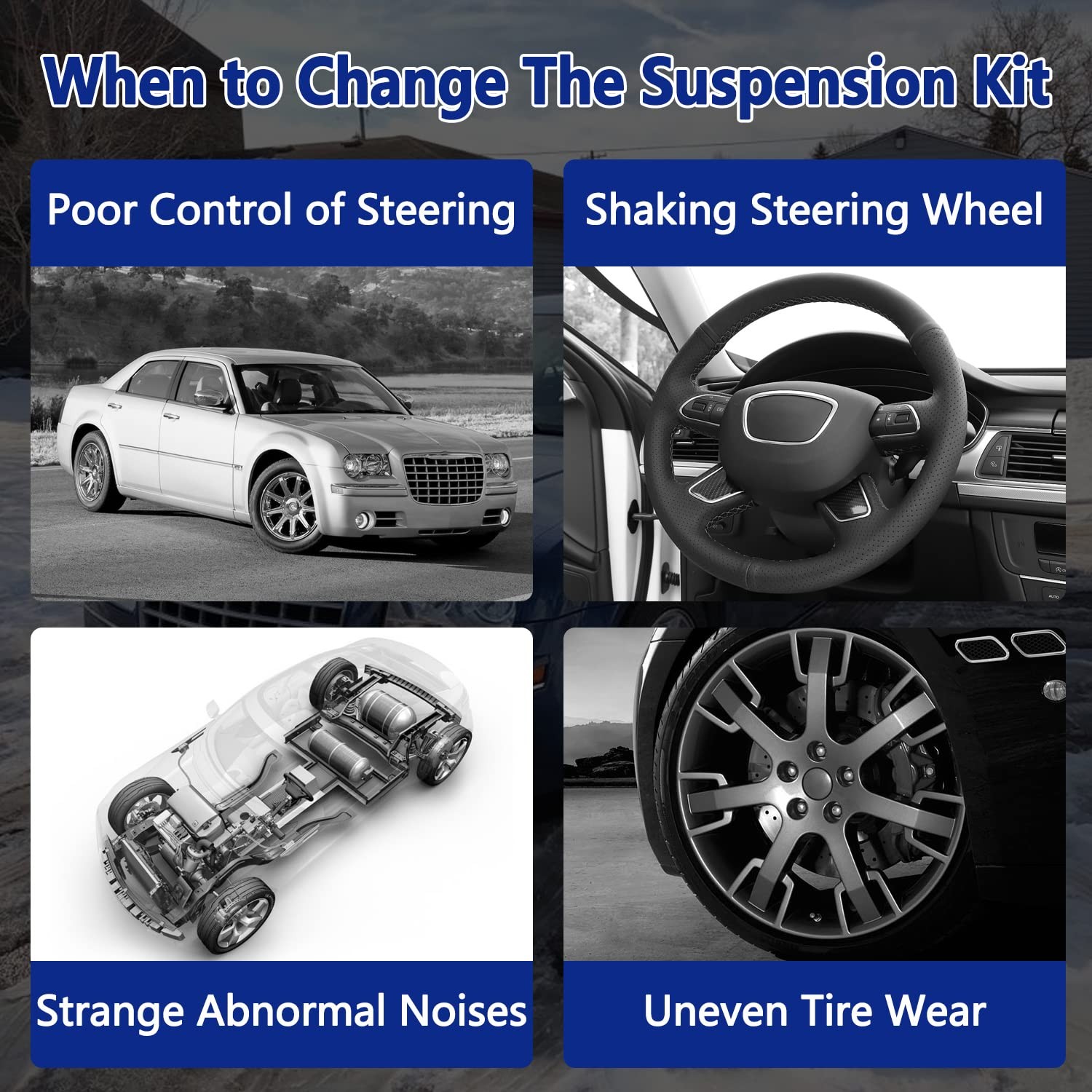 14Pcs Lower Upper Control Arm Ball Joint Sway Bar Tie Rod For 04-19 Bentley GT