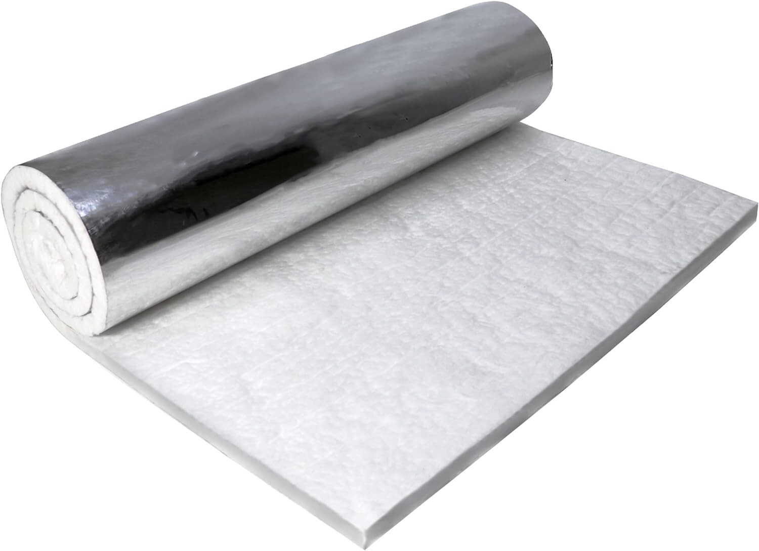Aluminum Foil Faced Ceramic Blanket – 2400F 8# – 1/2″x24″x60″ Chimney Insulation