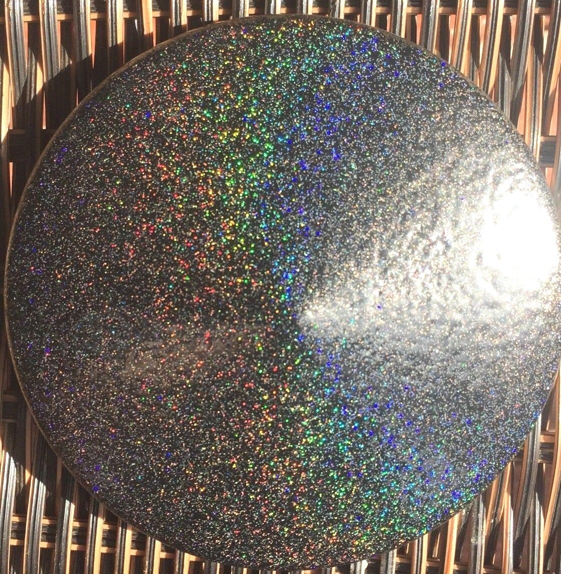 Higloss SPARKLE HOLOGRAPHIC BLACK powder coat paint 1Lb / 450 g