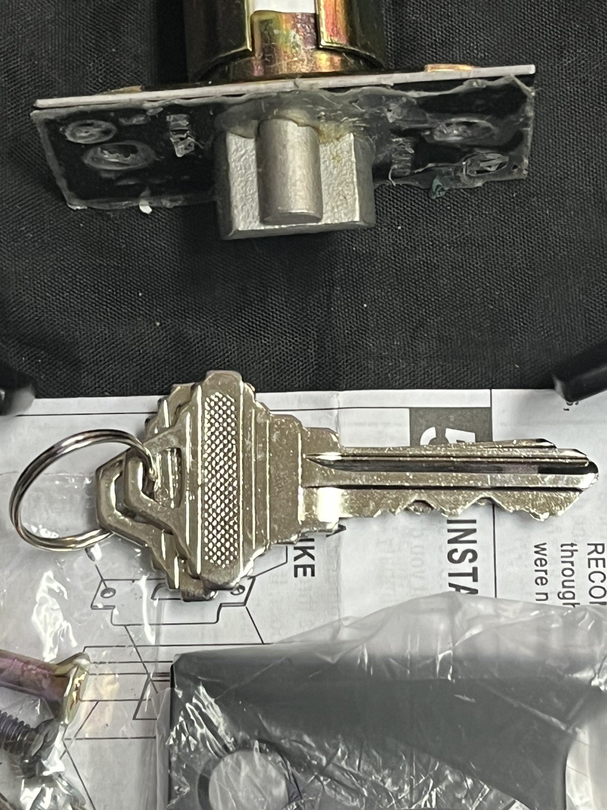 Harney Commercial Door Lever Set Keyed Reversible Schlage (86541) BLACK