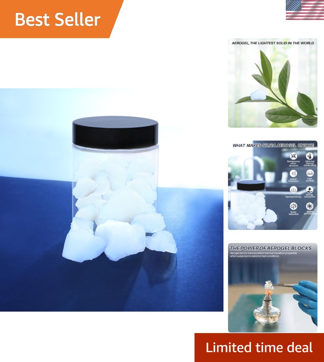 Aerogel, Ultra-Light Silica Aerogel Block, Nano Aerogel Super Insulation Mate…