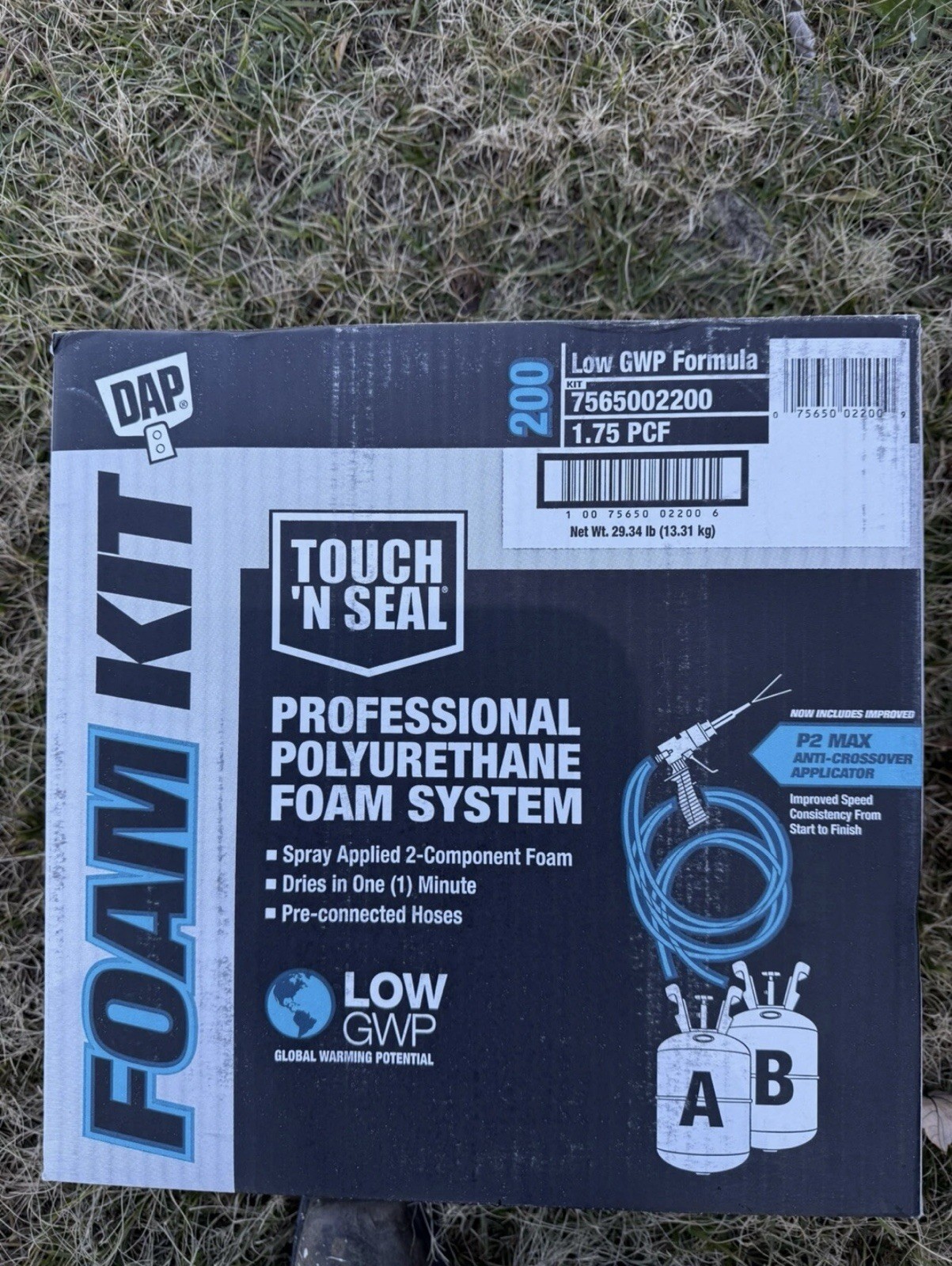 DAP Touch N’ Seal 200 BF Low GWP 1.75 PCF FR Closed Cell Spray Foam Insulate Kit