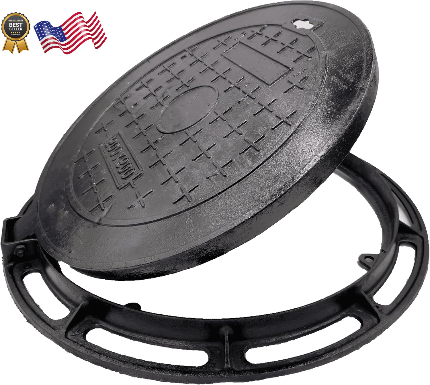 20 In Cast Iron Manhole Cover and Frame for 18″ Corrugated Pipe B Class 2810