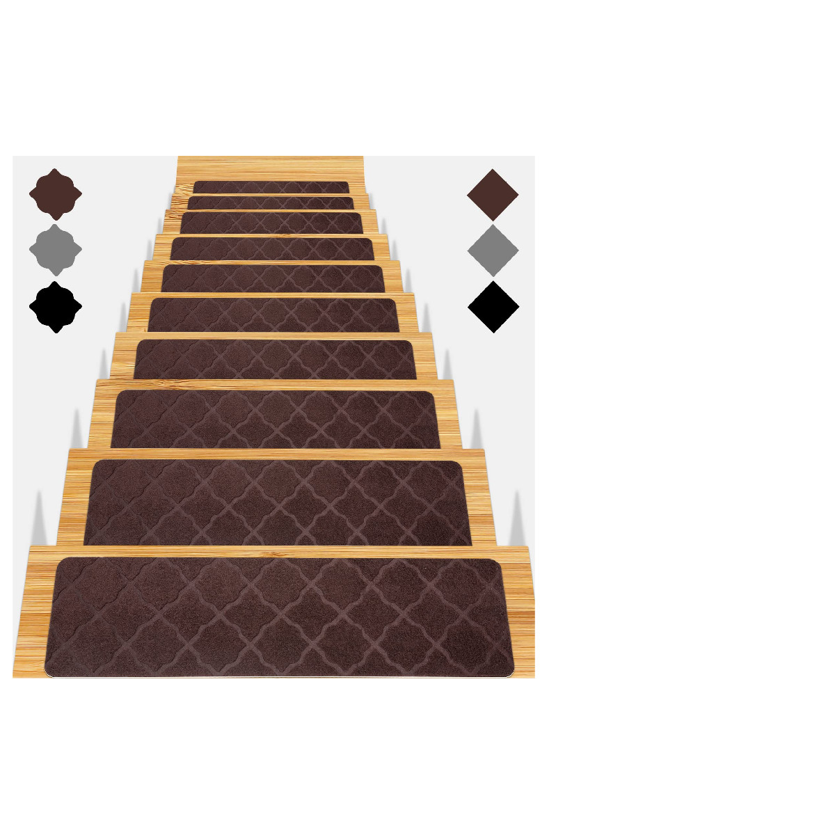 Gmonby Stair Treads For Wooden – Stairs Runner Indoor Non-Slip