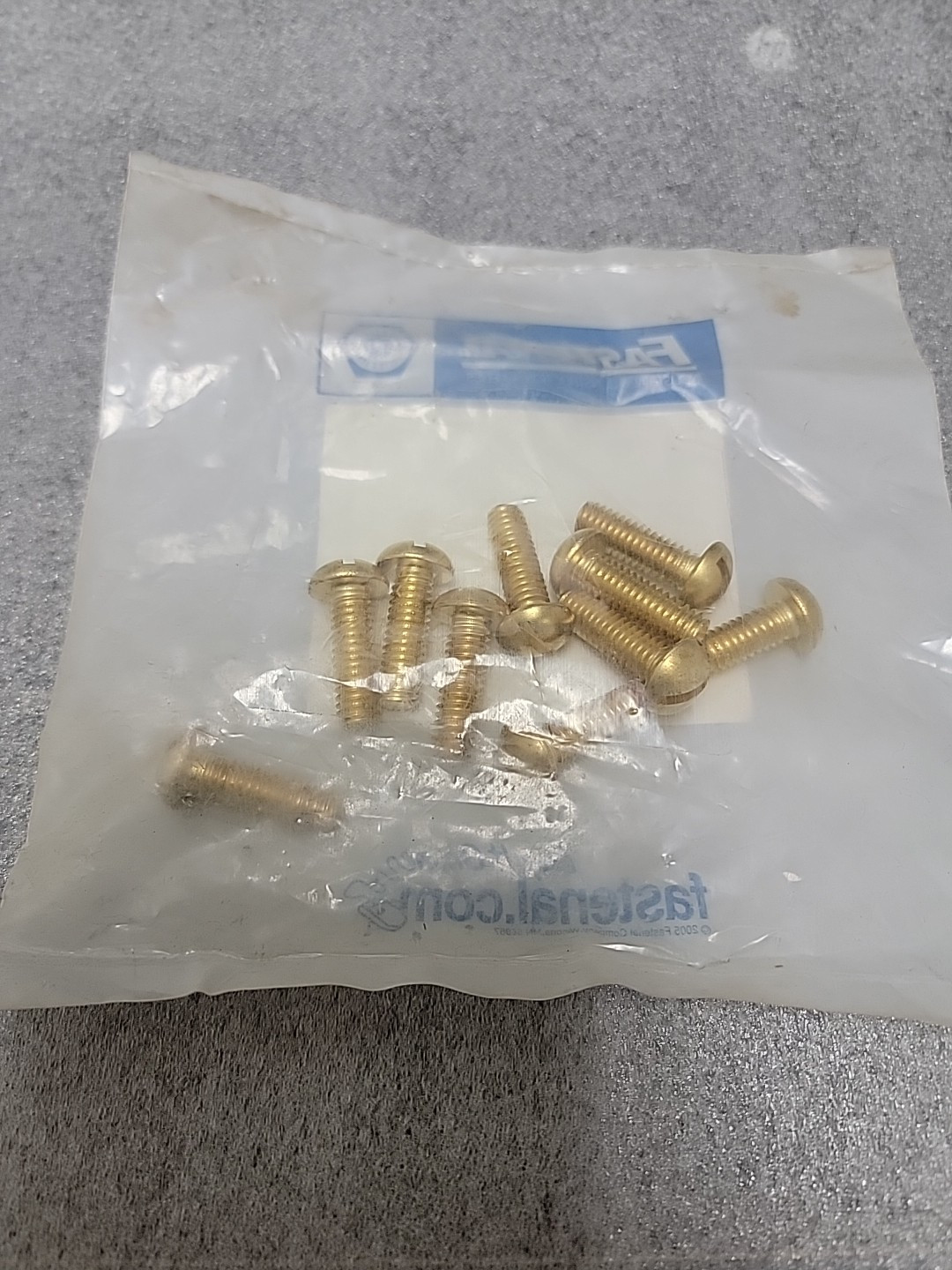 5/16-18 x 1″ Brass Round Head Slotted Machine Screw; Qty 10