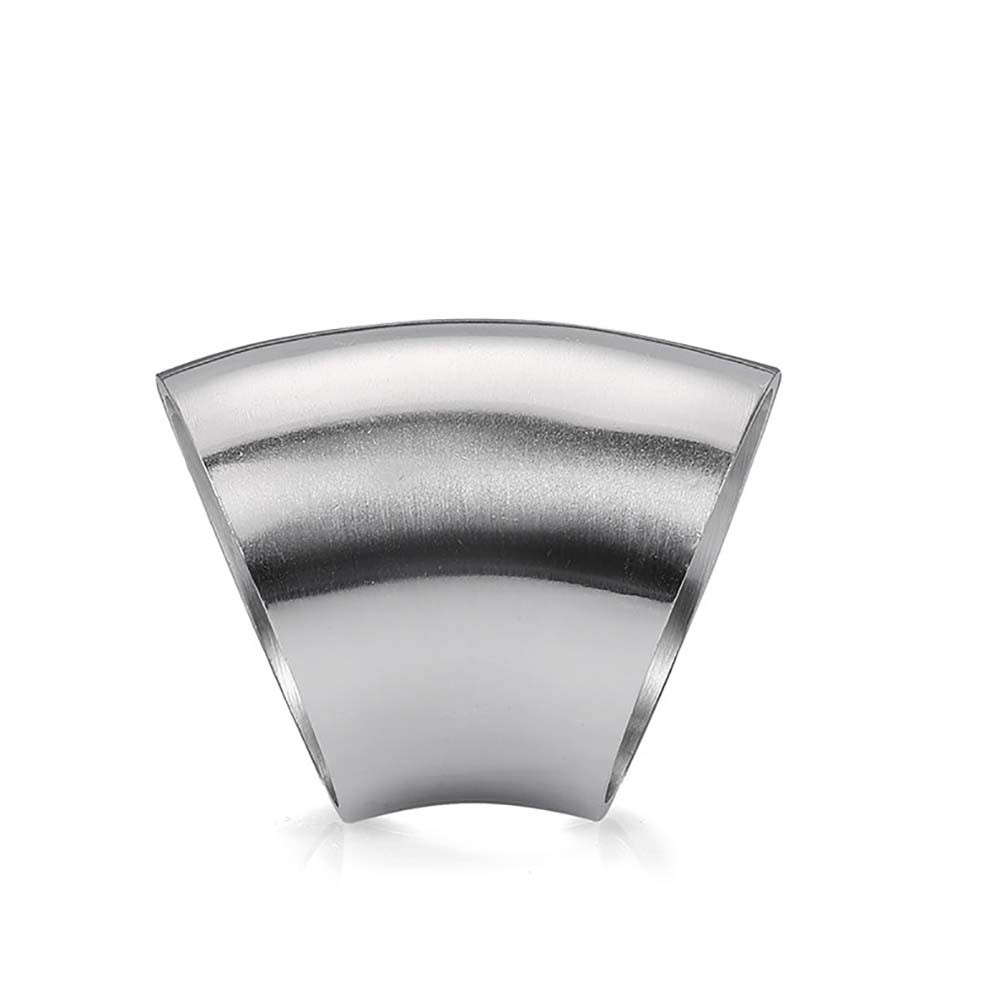 45 Degree Elbow A2/A4 Stainless Steel Sanitary Weld Pipe Fitting OD 12.7-203.2mm