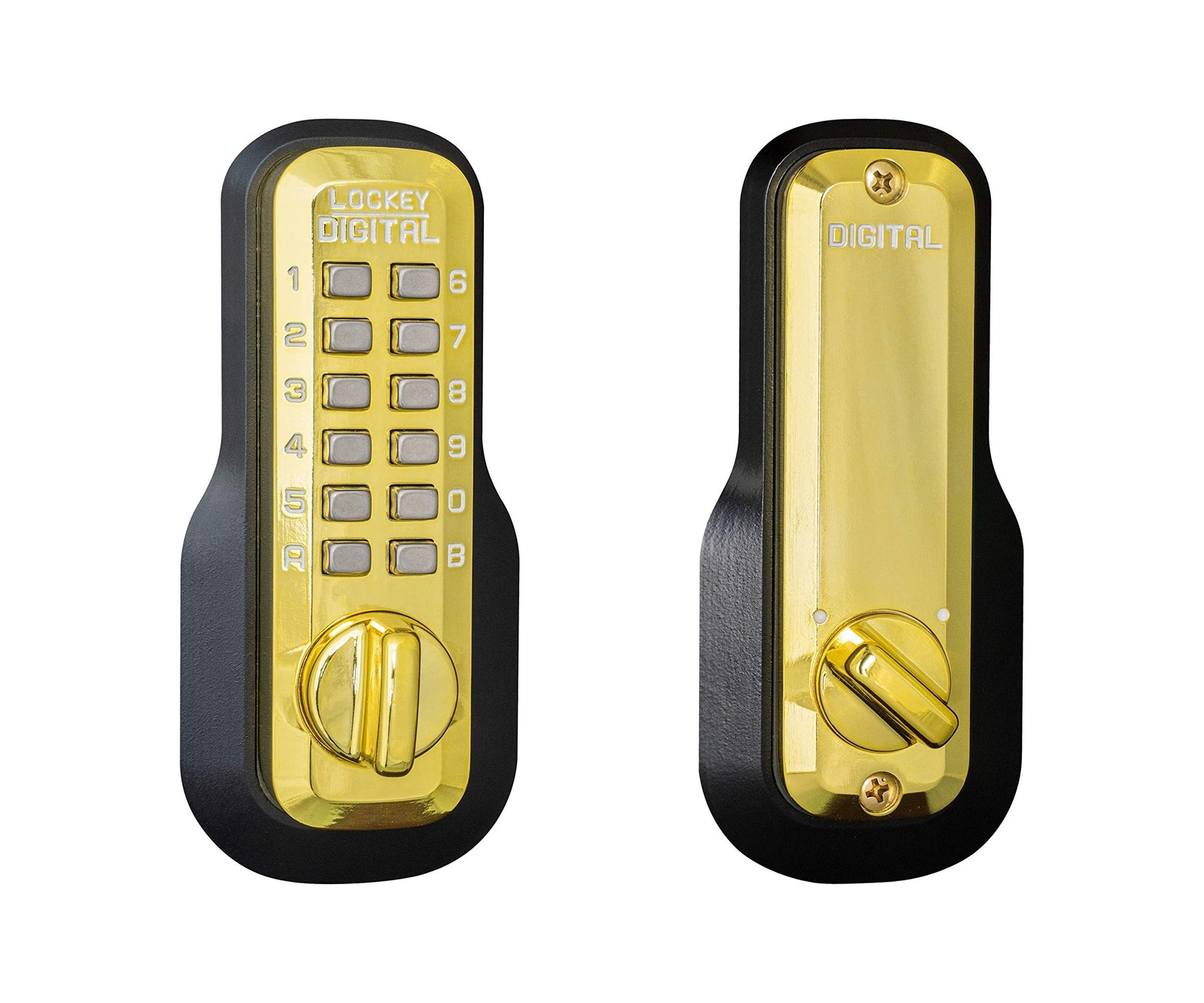 M210BB Mechanical, Keyless Deadbolt Bright Brass EZ Deadbolt