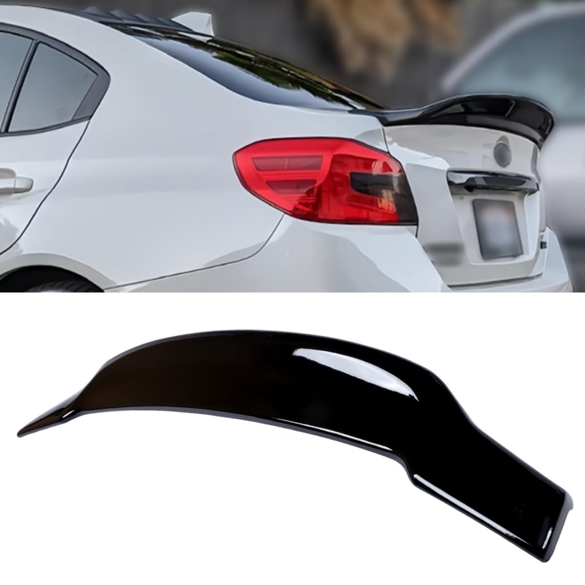 Rear Trunk Spoiler Compatible with 2015-2021 Subaru WRX/WRX STI, R Style Duckbil