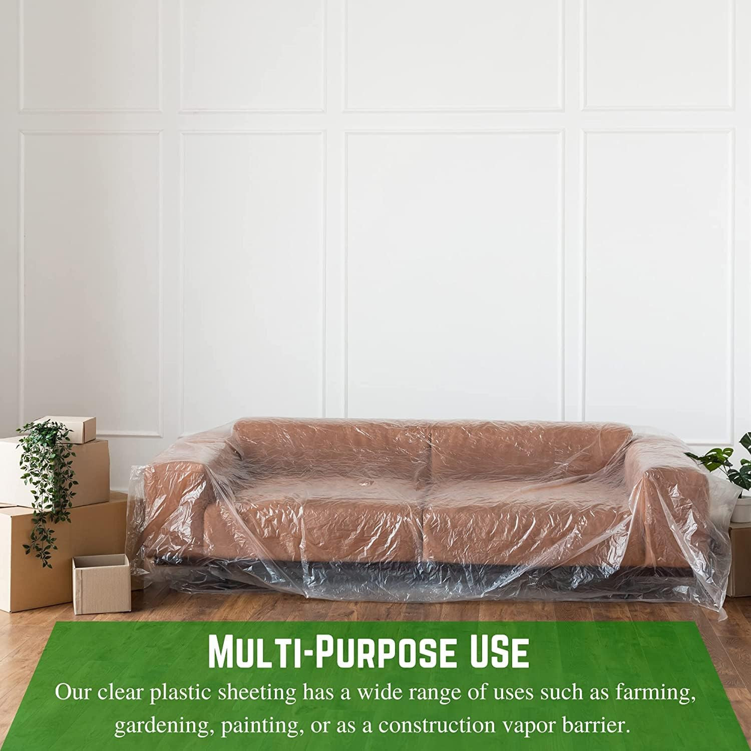 Farm Plastic Supply – Clear Plastic Sheeting – 2 Mil – (24′ X 100′) – Thick Plas