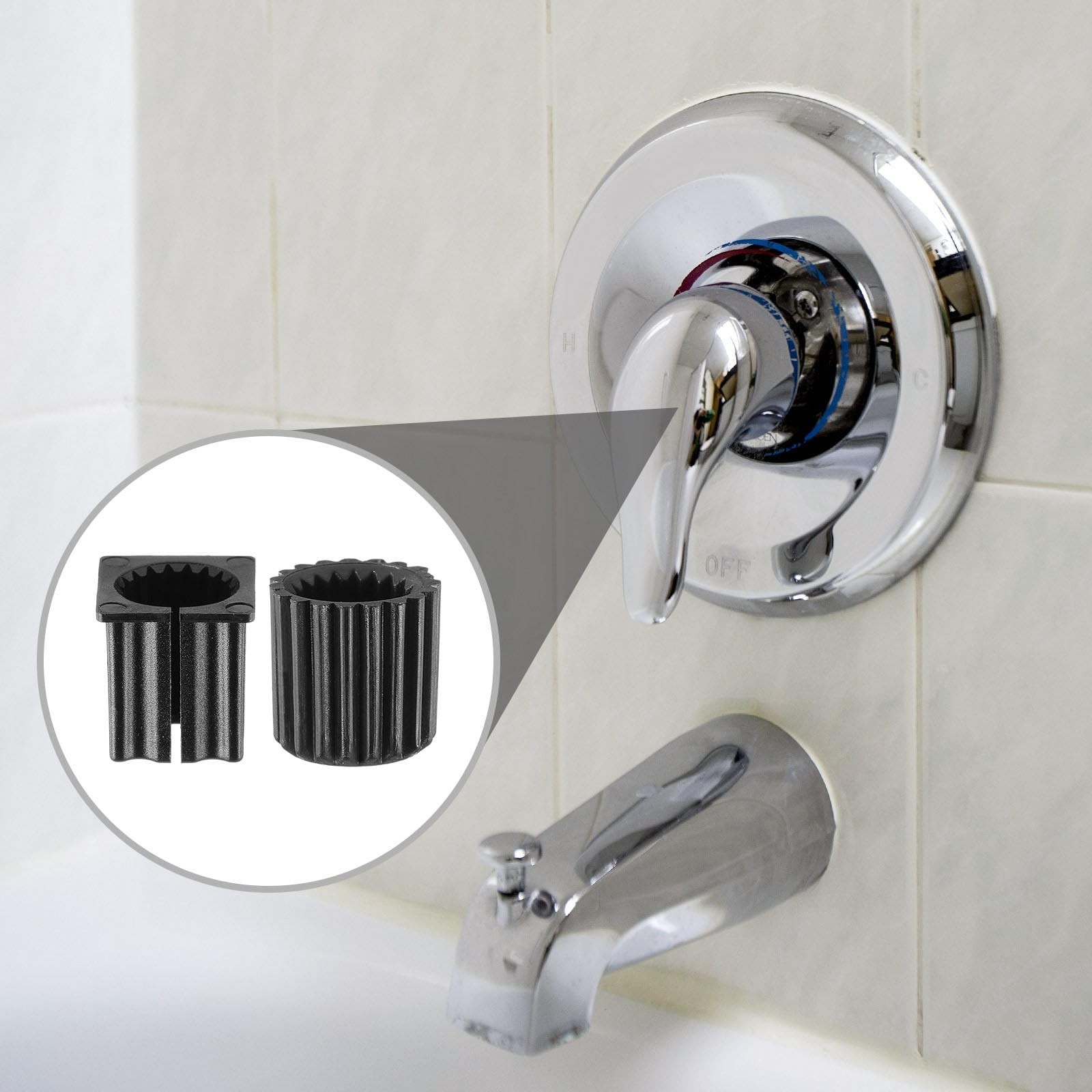AceOrbit 12 Pcs Faucet Spline Kit 14 x 14 x 14 mm, 10 x 10 x 10 Black