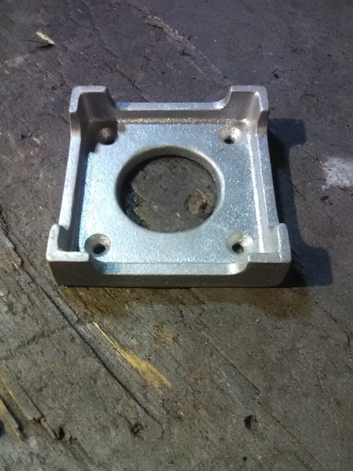 5×5 Post Base, 4 1/4 x 4 1/4 x 1 inch tall, ONE PLINTH. Madew in the USA