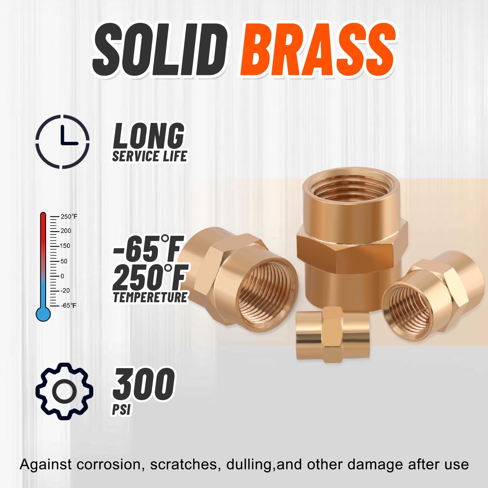 Ailbiuko 24Pcs Brass Pipe Fittings,1/8″ x 1/8″,1/4″ x 1/4″,3/8″ x 1/8″ – 1/2″