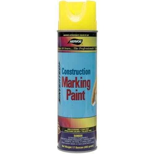 Aervoe 253 Construction Marking Paint. Fluorescent Yellow – 12/pk