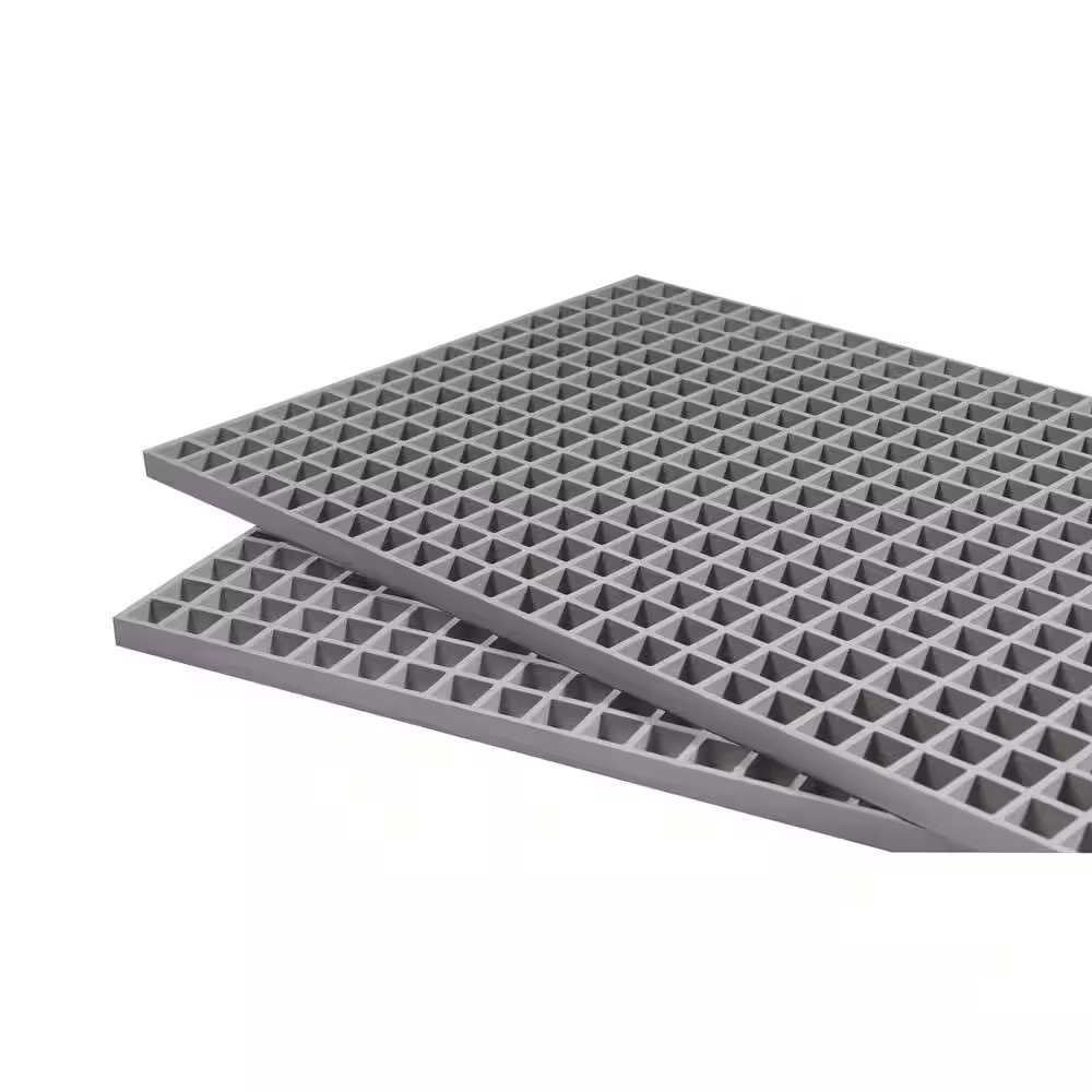 2 Ft. X 4 Ft. X 1 In. Fiberglass Molded Grating, 1.5 In. X 1.5 In. X 1 In., Resi