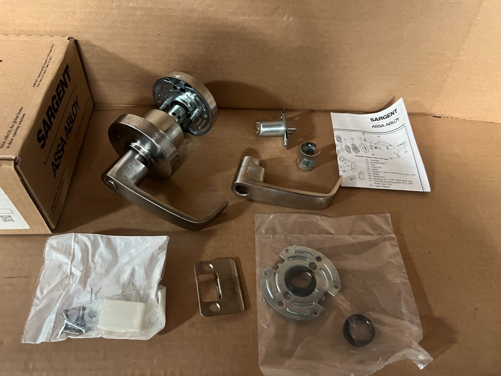Sargent Lock 14 20 7U65 L L 26D 1-1/4 1.750 1.250 PRIVACY LEVERSET New