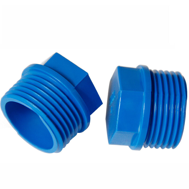 PVC Male Threaded Plug 1/2″ 3/4″ 1″ BSP Pressure Pipe Fitting White/Grey/Blue